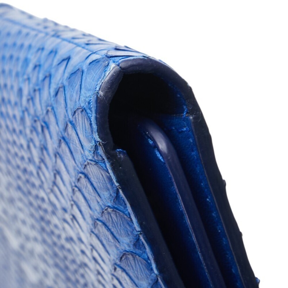 Celine clutch blue leather bag crocodile Trio - Picture 4 of 9